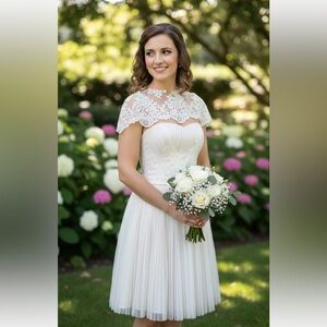 Short wedding dress size S